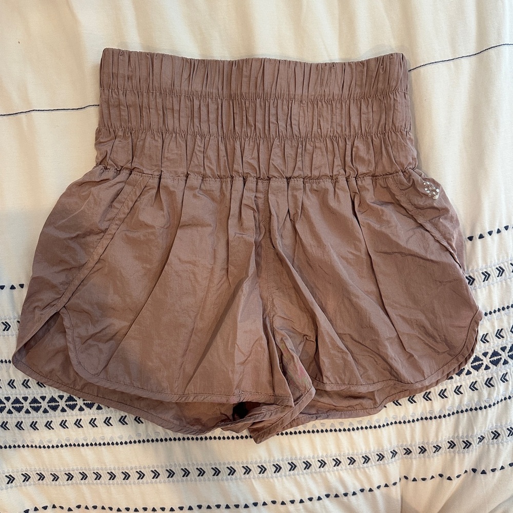 FP Movement Mauve Athletic Shorts High-Waisted Elastic